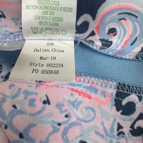 Lilly Pulitzer Angie Stretch Shift Dress In High Tide Navy Its For Shore Size 8 - Picture 16 of 16